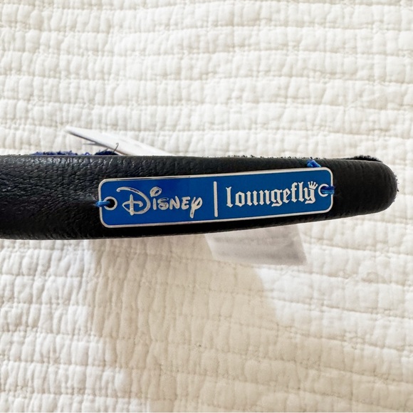 Disney Loungefly Parks Attractions Blue Sequin Bow Minnie Ears Headband - Picture 3 of 3